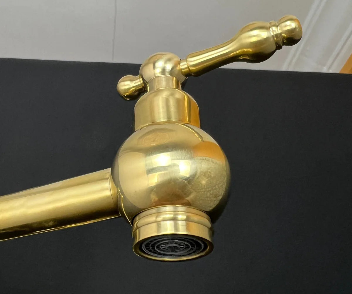 Brass Pot Filler with Lever Handle